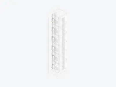 Locker - Metal - Locka - Sports - Six Tier Low-poly 3D model