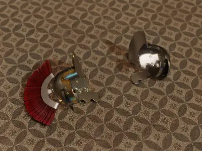 Roman Helmet LowPoly Low-poly 3D model