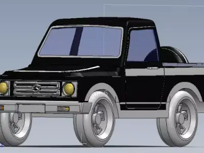 Suzuki Gypsy Pickup 3D Model Free 3D model