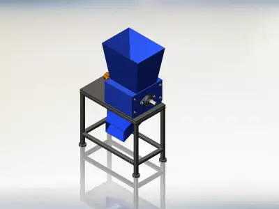 single shaft paper shadder 3D model