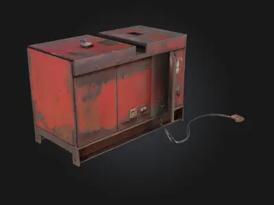Rusty Generator  Weathered Power Source for Post-Apocalyptic  3D model
