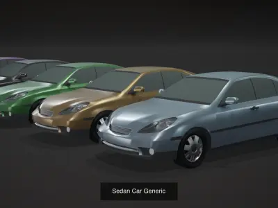 Generic Passenger Cars 3D Model Pack