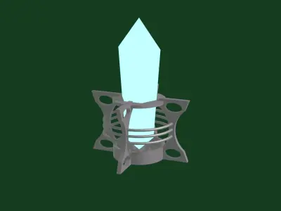 Crystal Sci-fi Magic Lamp Free low-poly 3D model