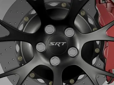 Dodge Challenger Supercharged wheel 3D model