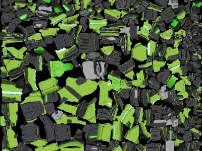 Sci Fi Green Rifle 3D model