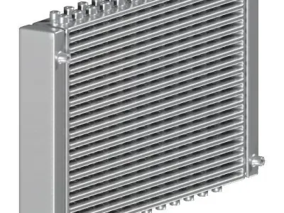 Stainless Steel Car Radiator 3D model