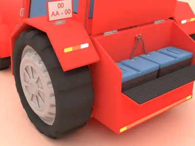 Rigged Farming Tractor 3D model