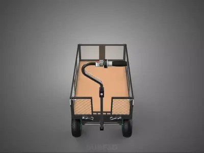 MOTORIZED ALL TERRAIN UTILITY WAGON CART OUTDOOR WHEELBARROW KIT 3D model