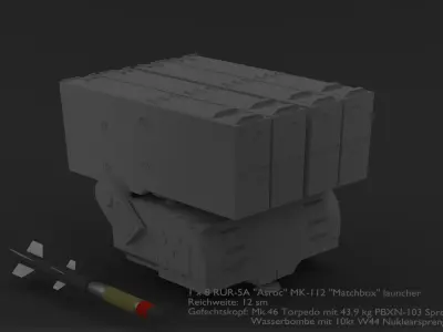 Anti Submarine Weapon USA RUR-5A Asroc 3D model