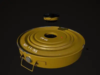 Anti-tank mine TM46 desert color 3D model
