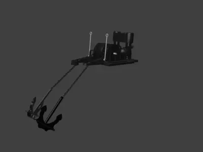 Nomadic anchor steam winding mechanism 3D model