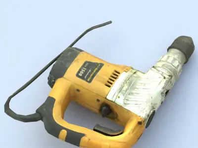 Perforator Low Poly electric drill Low-poly 3D model