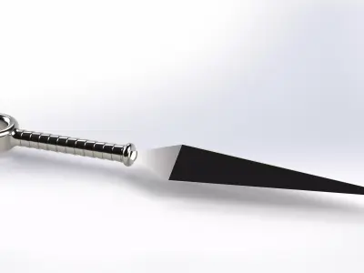 Low Poly Metal Kunai  Ninja Throwing Knife  Game Ready Low-poly 3D model