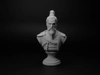 Mongol Archer Bust Chess 3D print model