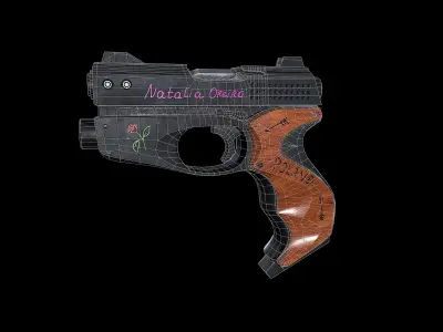 Pistol S350 Low-poly 3D model