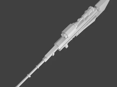 Lowpoly Sniper Rifle Free low-poly 3D model
