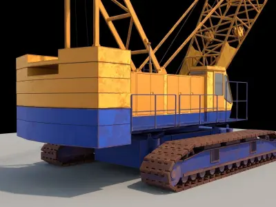 KOBELCO 7150 CRAWLER CRANE Low-poly 3D model