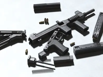 M4 Spectre Low-poly 3D model