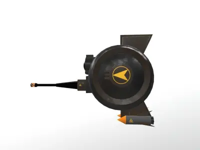 BattleBot Black Free low-poly 3D model