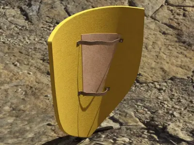 Medieval Heater Shield Low-poly 3D model buy
