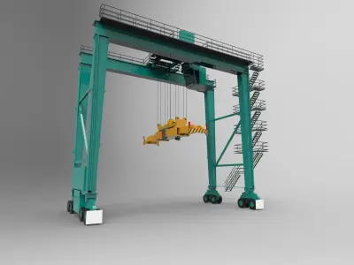 Straddle Crane 3D model
