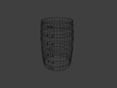 15 Gallon Oak Barrel - Game-Ready Asset Low-poly 3D model