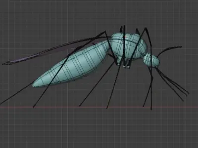 Mosquito Low-poly 3D model
