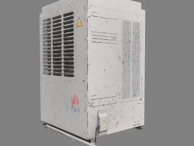 Industrial air conditioning Low-poly 3D model