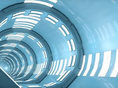 Sci Fi Tunnel 3D model 57