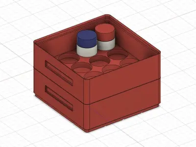 Stackable Tamiya 10ml Paint Storage Boxes 3D print model
