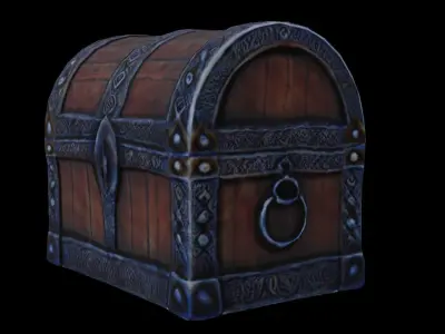 Low-poly CHEST Free low-poly 3D model