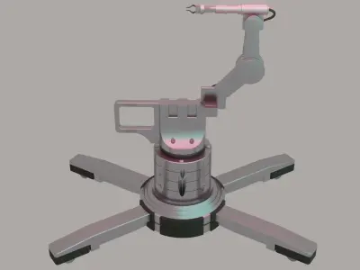 SCI FI ROBOTIC ARM AND PICKING MACHINE 3D model