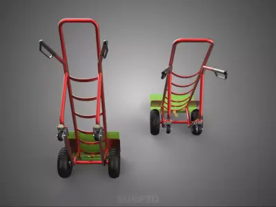 HAND TRUCK HANDTRUCK PALLET FOLDING FOLDABLE FOLD PLATE FORK TOE 3D model