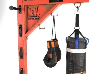 Gym Equipment Boxing Low-poly 3D model