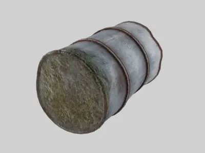 PBR Old Barrel Low-poly 3D model