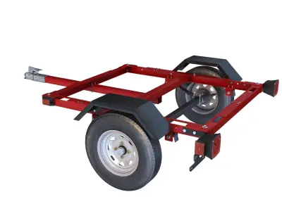 HAUL-MASTER  48 in Utility Trailer 3D model