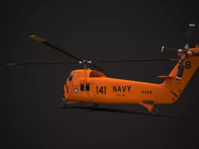 Sikorsky H-34 US Navy 3D model