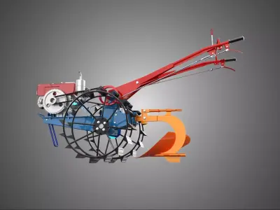 MOLDBOARD PLOW HAND WALKING TRACTOR MOUNTED FURROW PLOUGH SHARE 3D model