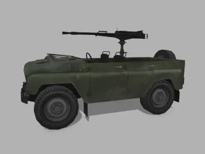 UAZ Military  Low-poly 3D model