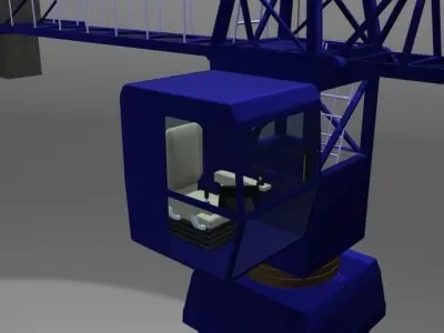 Tower Crane 3D model 3