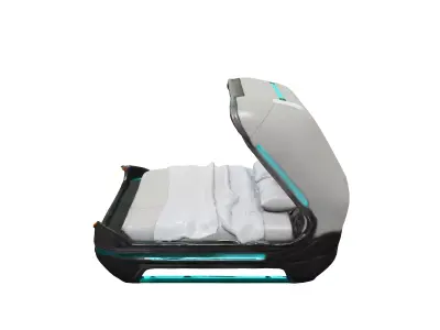 Retro scifi bed 3D model
