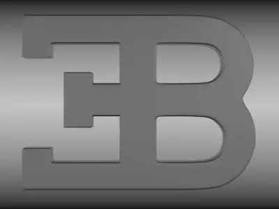 bugatti logo 3D model from CGTrader