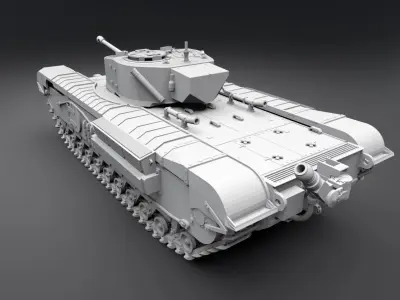 Churchill Tank scale model    3D print model