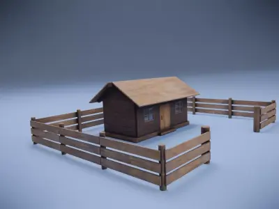 House Low-poly 3D model purchase