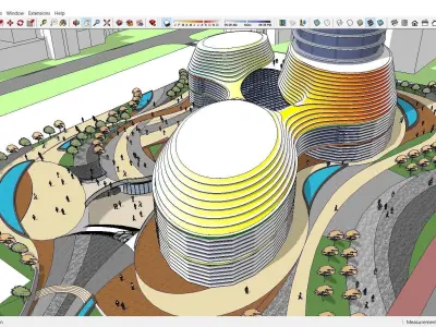 Sketchup Commercial Complex P1 3D model