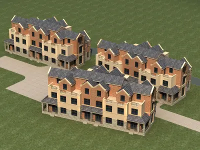 Architecture residential building 3D model buy