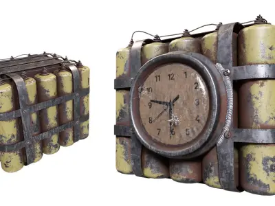Dynamite 1 Low-poly 3D model