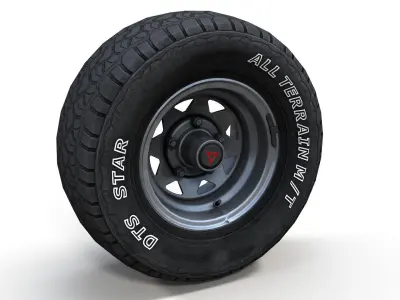 Off Road wheel PBR Low-poly 3D model