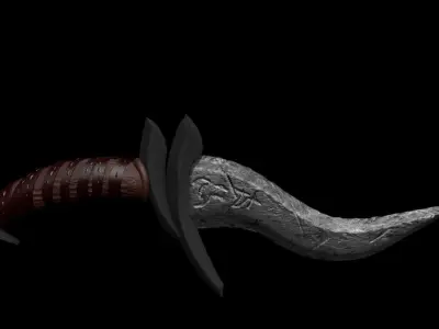 High poly devil dagger 3D model