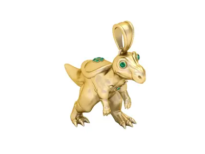 Dinosaur Pendant 3D Printable Model 3D print model